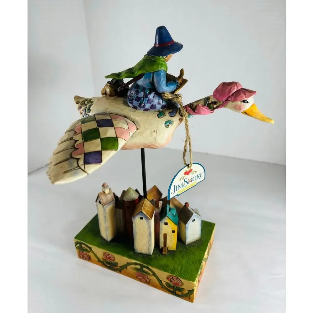Jim Shore Heartwood Creek Rhyme Time Mother Goose Flying Goose Figurine 4007015
